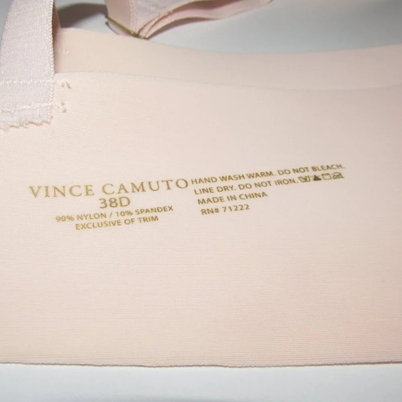 VINCE CAMUTO Underwire Lightly Lined Tan Bra Size 38D - Picture 4 of 5